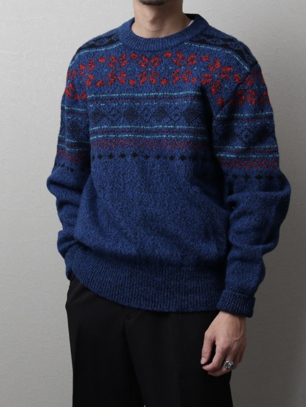 Woolrich Vintage Blue Wool Swester L